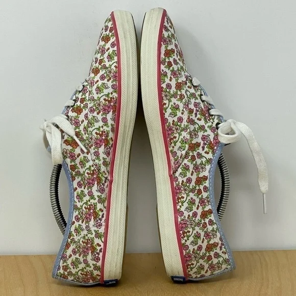 KEDS Floral Pattern Lace Up Sneakers Size 7.5 - Picture 5 of 9